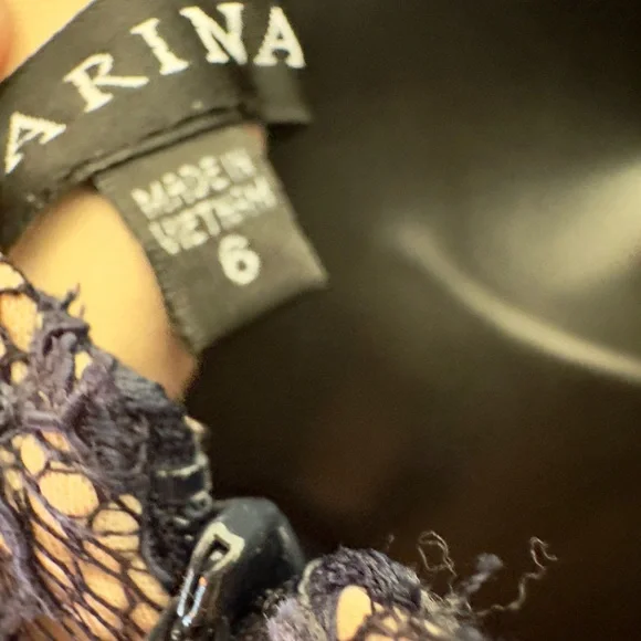 MARINA Midnight Blue Sequin Dress; nwt size 6 - Picture 2 of 7